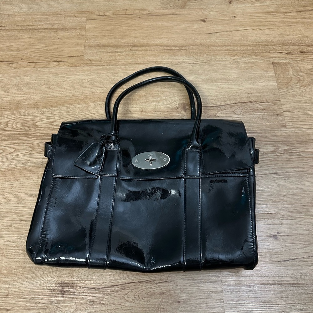 Mulberry Bayswater Black Patent Leather Bag